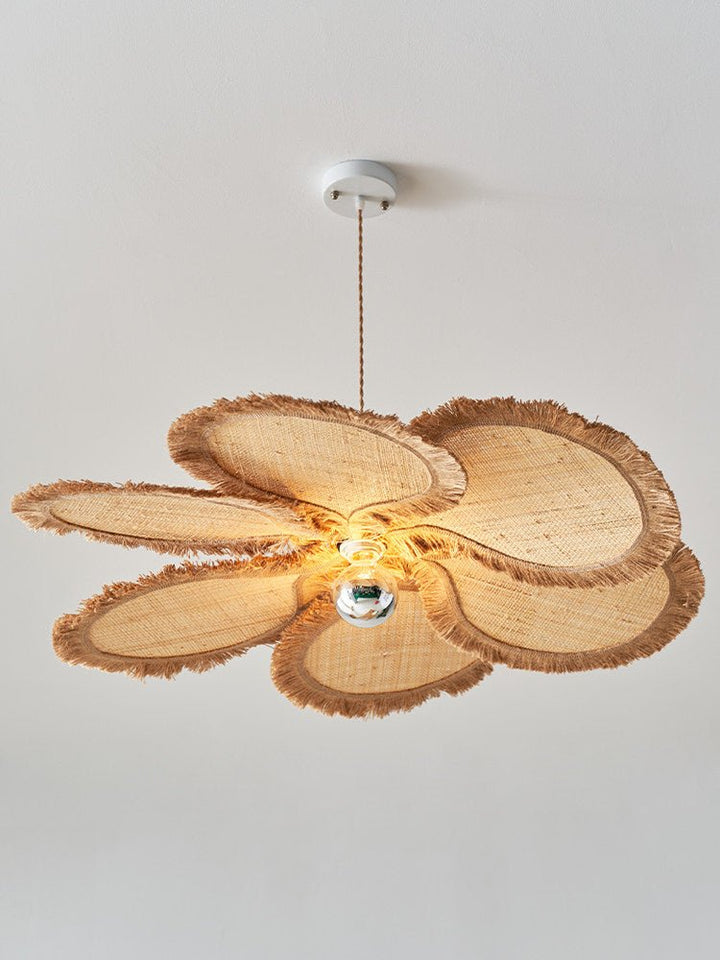 Sfrangia lampada a sospensione Raffia