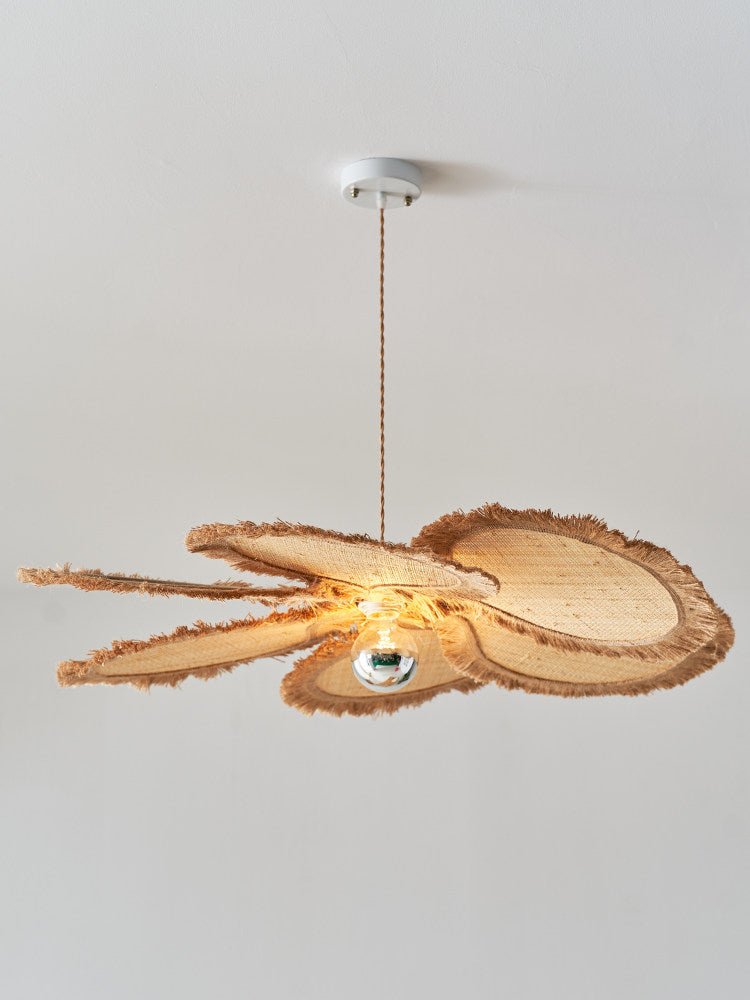 Sfrangia lampada a sospensione Raffia