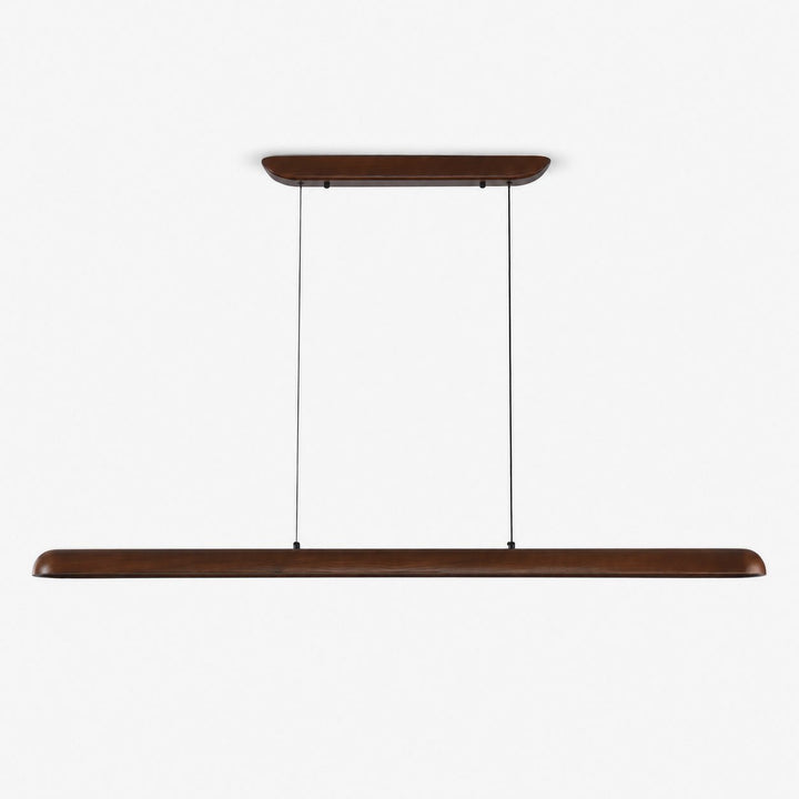 Wide lampada a sospensione lineare in legno