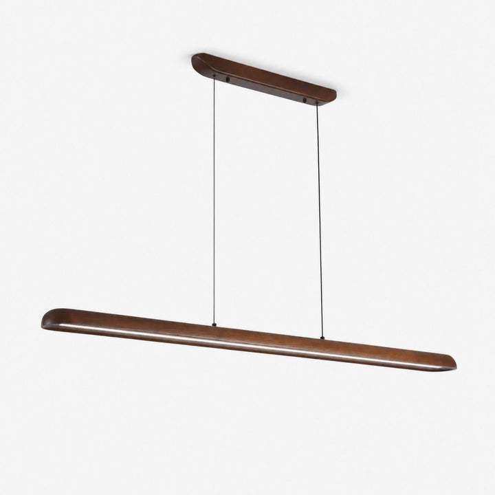 Wide lampada a sospensione lineare in legno
