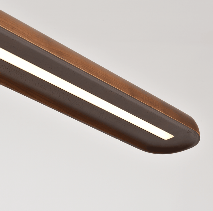 Wide lampada a sospensione lineare in legno