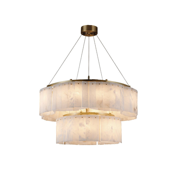 Avvinel Modern Luxury Minimalist Alabaster Chandelier - Lamp Copper