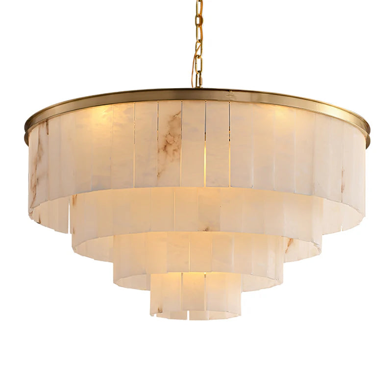 Windham alabastro lampadario a Strati con Halo