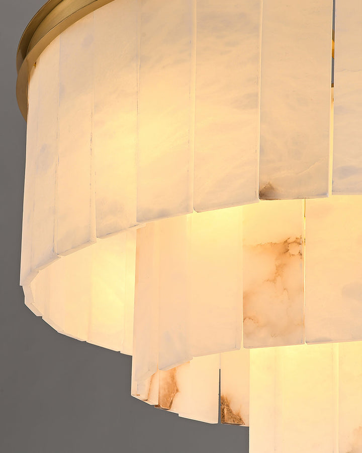 Windham alabastro lampadario a Strati con Halo