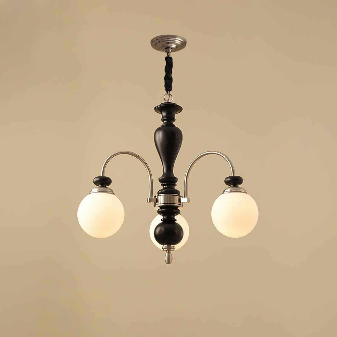 Elverian lampadario classico in legno ottone