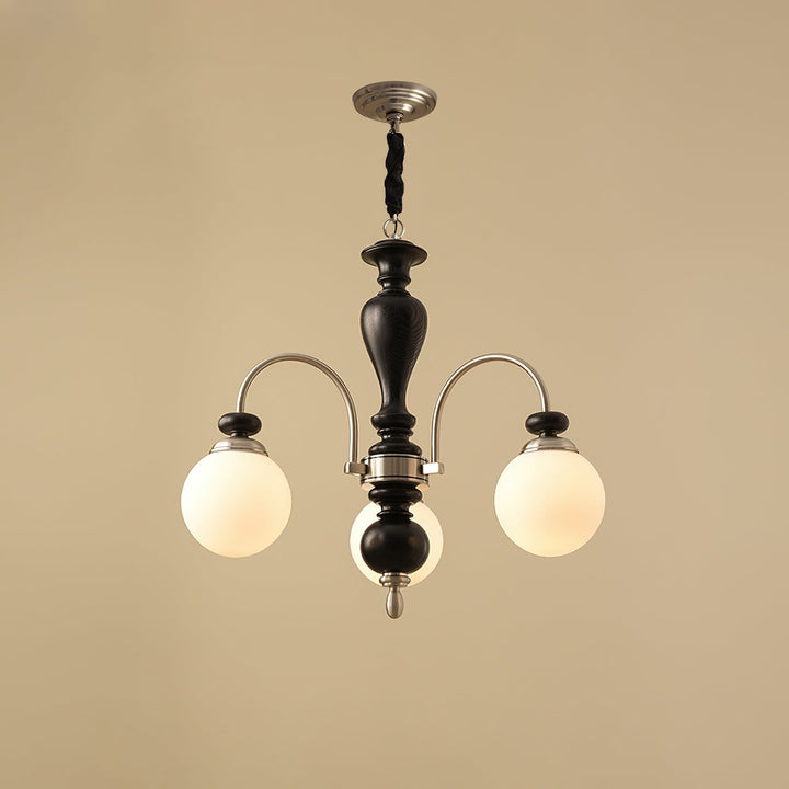 Elverian lampadario classico in legno ottone