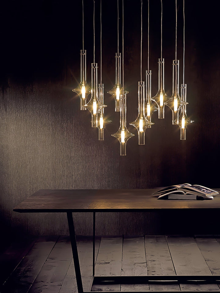 Sarenol lampada a sospensione in vetro stile industriale glam