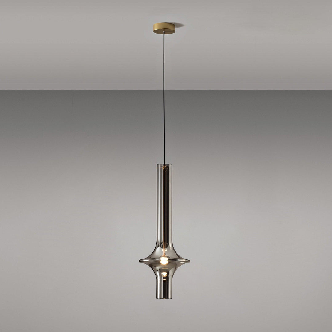 Sarenol lampada a sospensione in vetro stile industriale glam