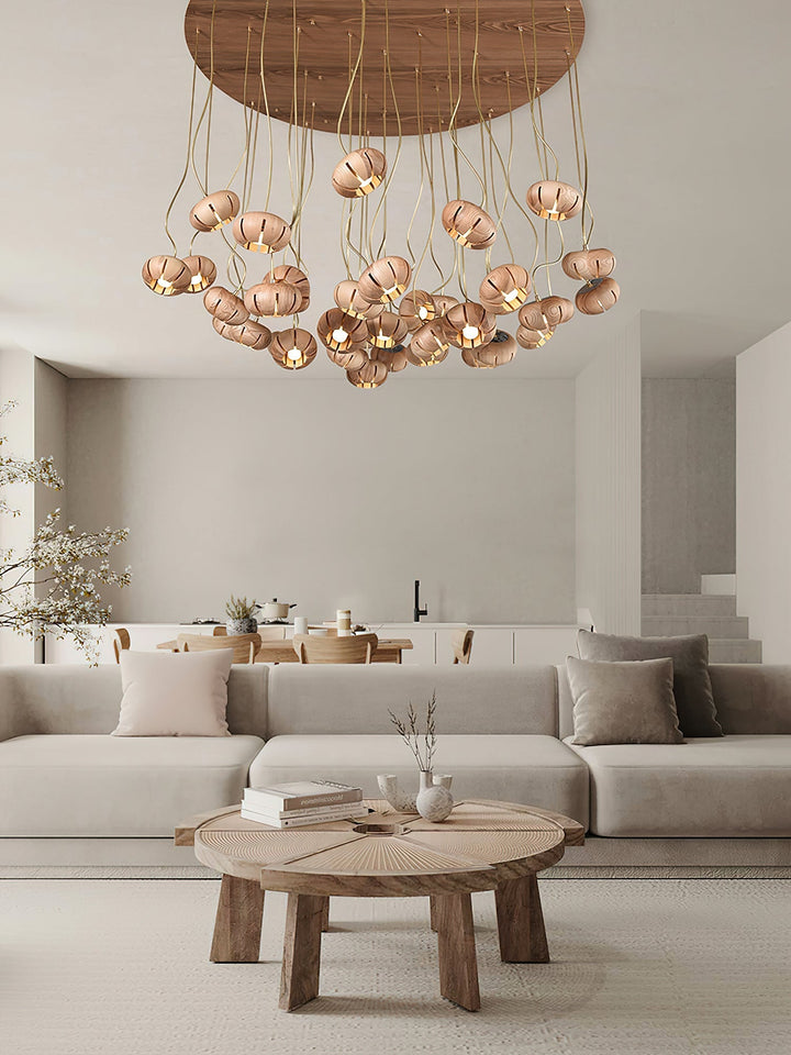 Zasorir lampada a sospensione in marmo con effetto scultoreo a grappolo