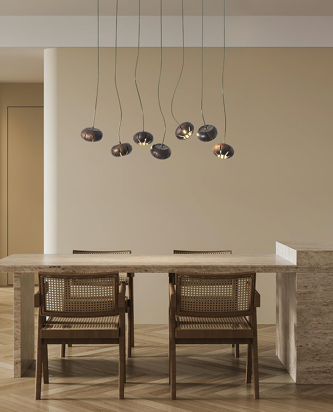 Zasorir lampada a sospensione in marmo con effetto scultoreo a grappolo