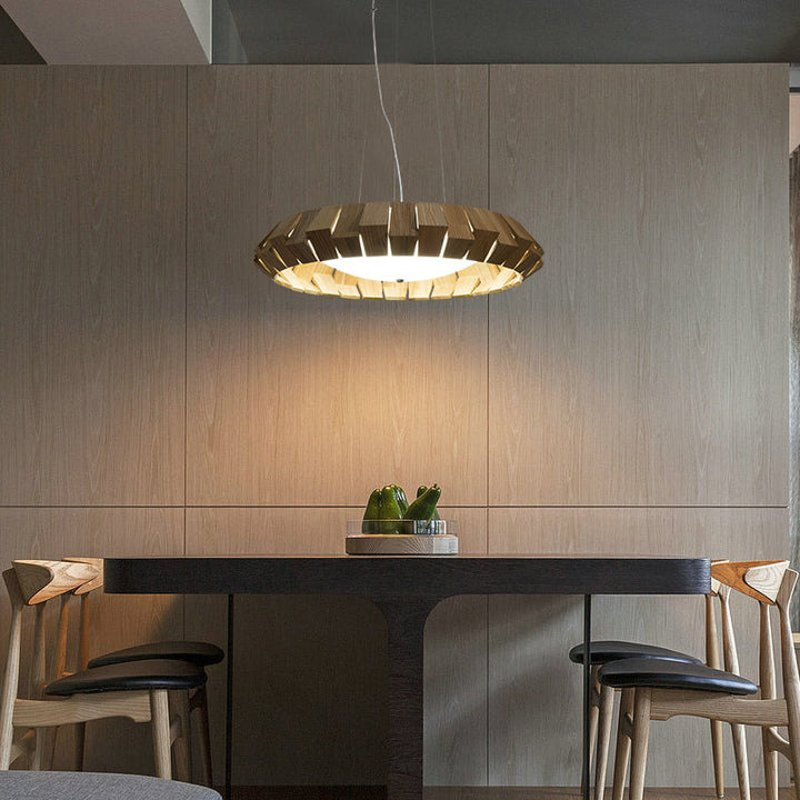 Viresto lampadario Anello in legno Patchwork
