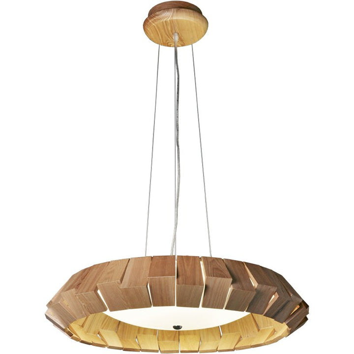 Viresto lampadario Anello in legno Patchwork