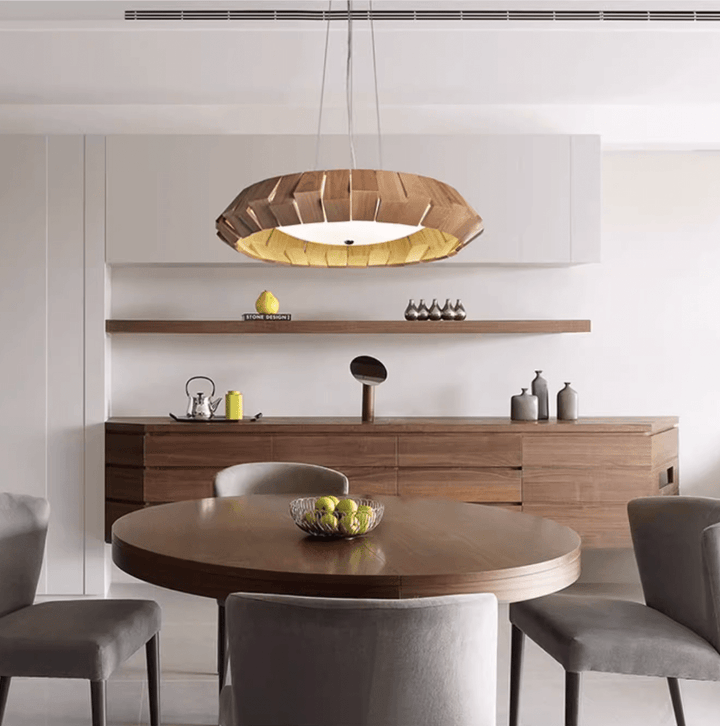Viresto lampadario Anello in legno Patchwork