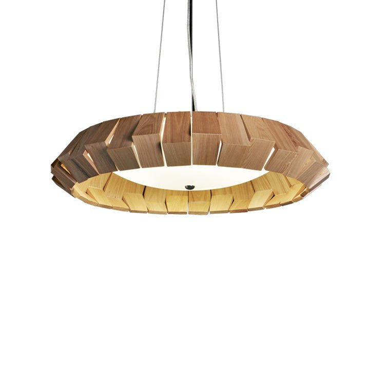 Viresto lampadario Anello in legno Patchwork