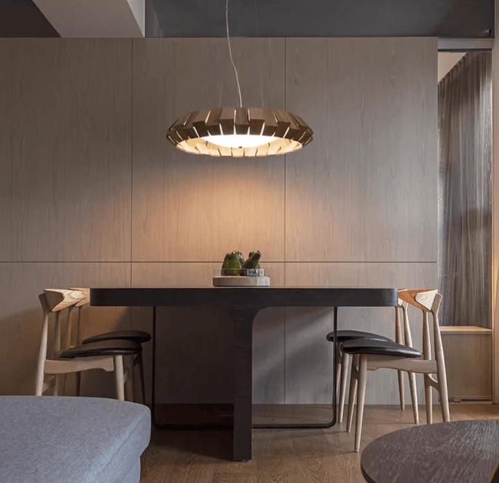 Viresto lampadario Anello in legno Patchwork