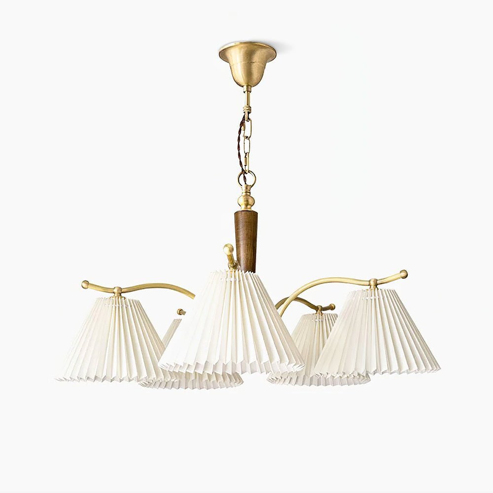Oriinaria lampadario ottone Paralume a Plica classico
