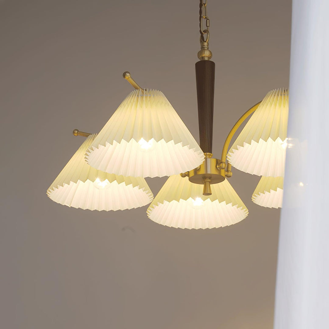 Oriinaria lampadario ottone Paralume a Plica classico