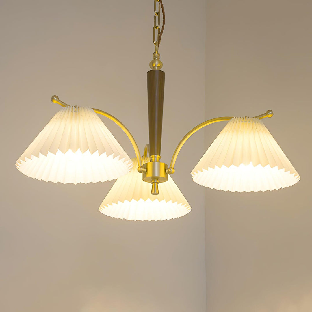 Oriinaria lampadario ottone Paralume a Plica classico
