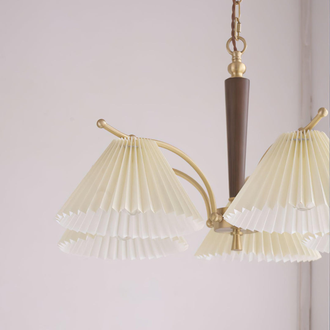 Oriinaria lampadario ottone Paralume a Plica classico