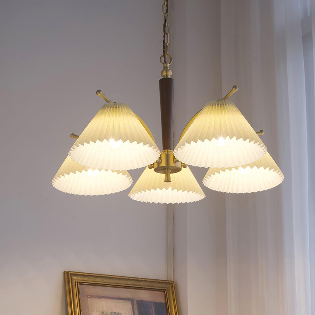 Oriinaria lampadario ottone Paralume a Plica classico