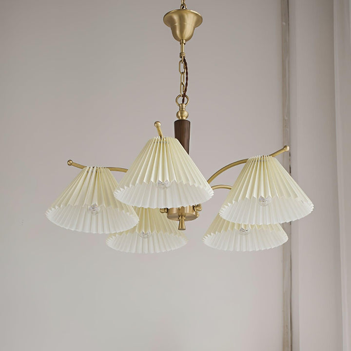 Oriinaria lampadario ottone Paralume a Plica classico
