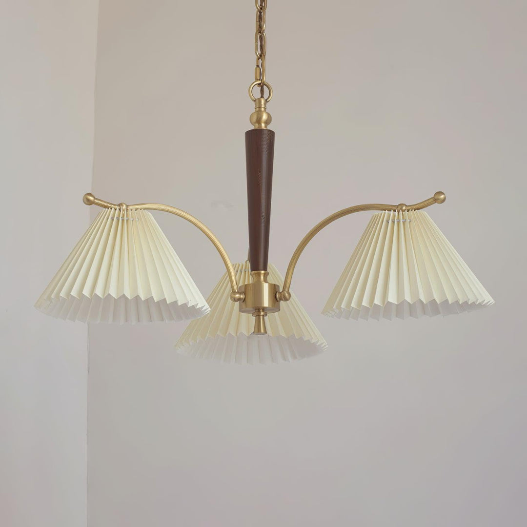 Oriinaria lampadario ottone Paralume a Plica classico