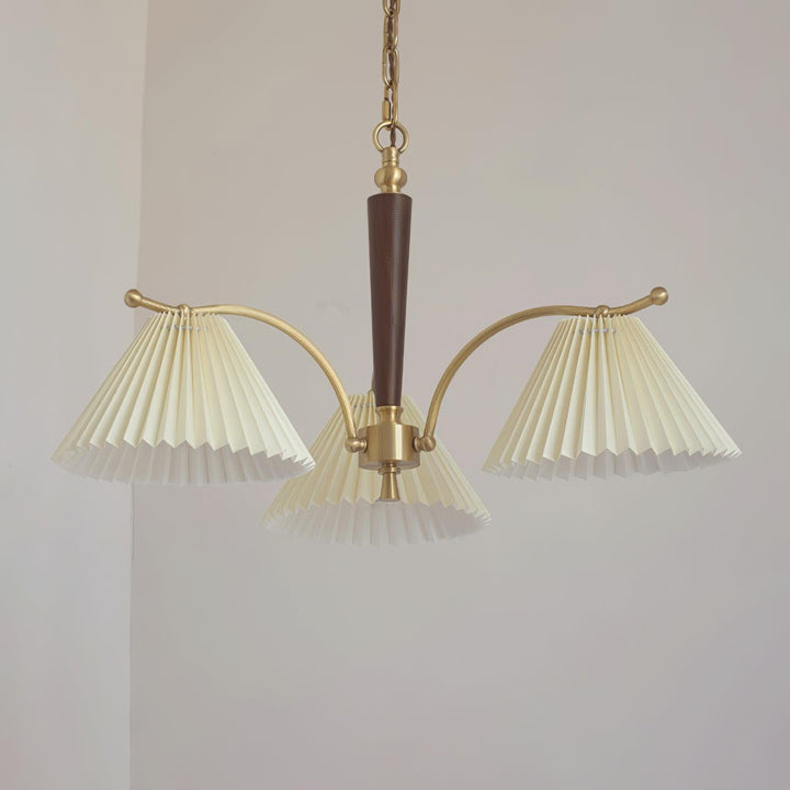 Oriinaria lampadario ottone Paralume a Plica classico