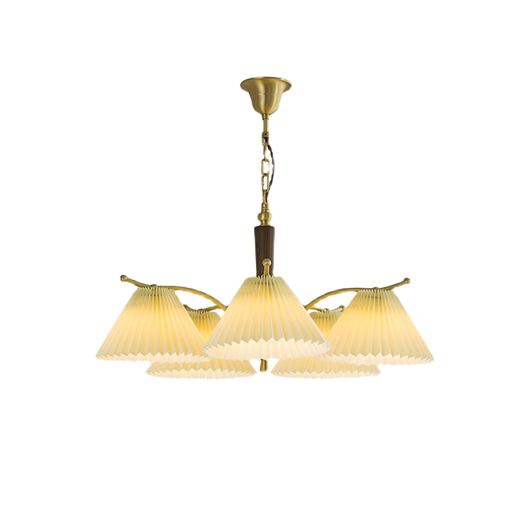 Oriinaria lampadario ottone Paralume a Plica classico
