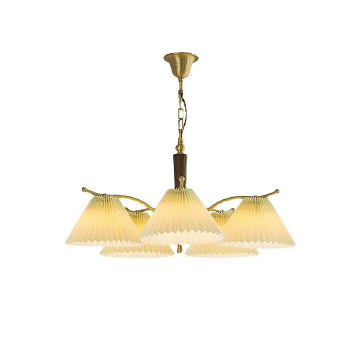 Oriinaria lampadario ottone Paralume a Plica classico
