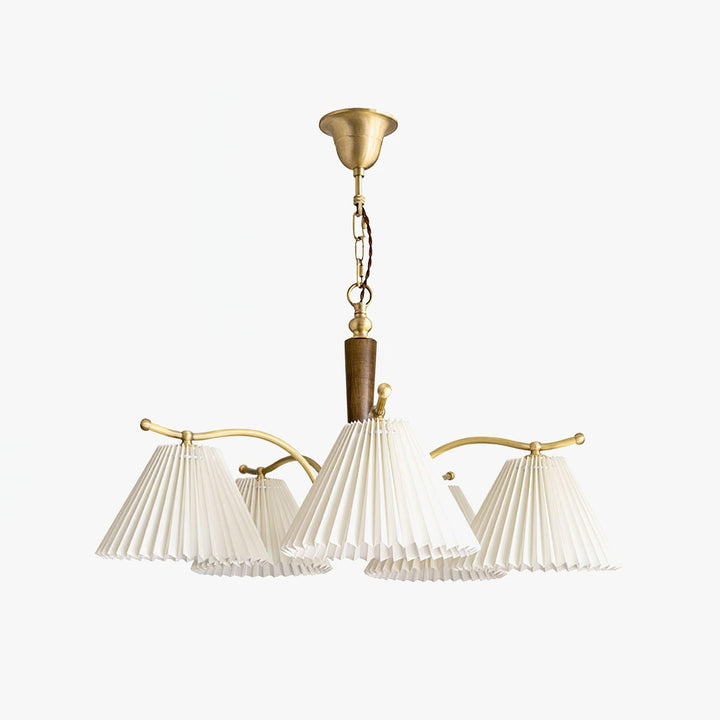 Oriinaria lampadario ottone Paralume a Plica classico