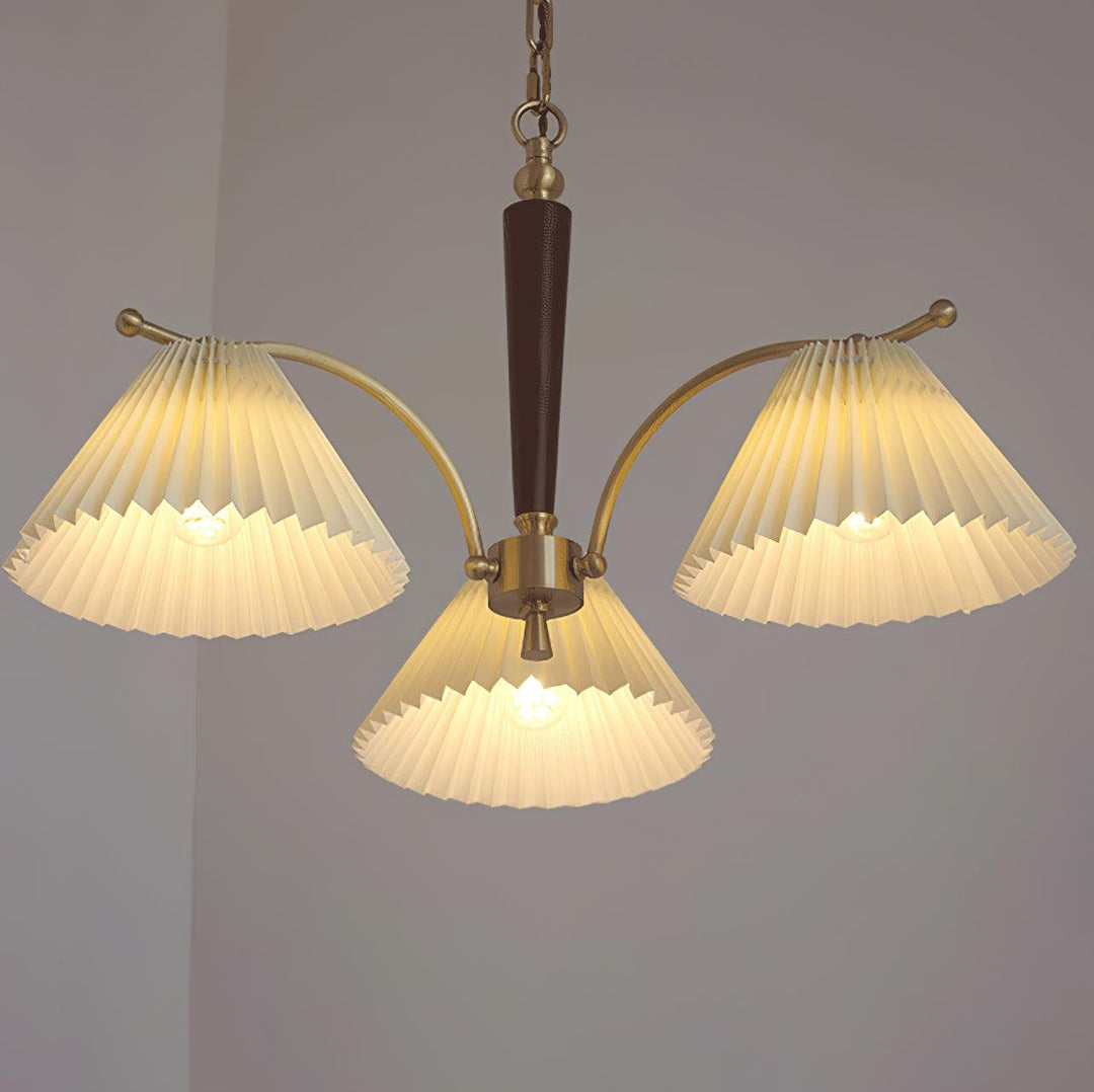 Oriinaria lampadario ottone Paralume a Plica classico