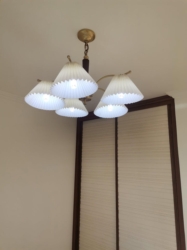 Oriinaria lampadario ottone Paralume a Plica classico