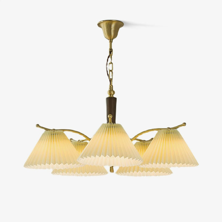 Oriinaria lampadario ottone Paralume a Plica classico