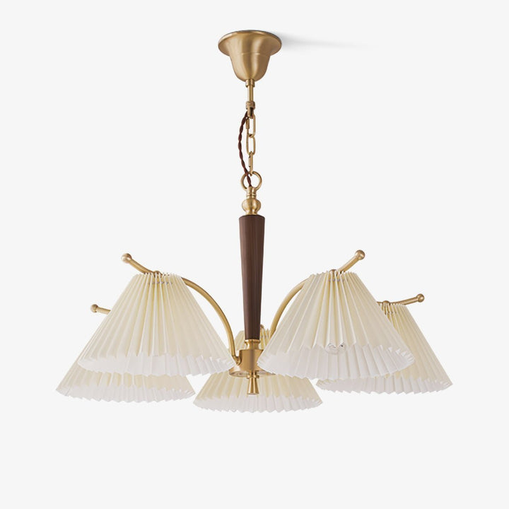 Oriinaria lampadario ottone Paralume a Plica classico