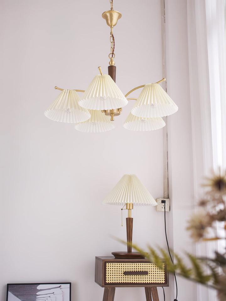 Oriinaria lampadario ottone Paralume a Plica classico
