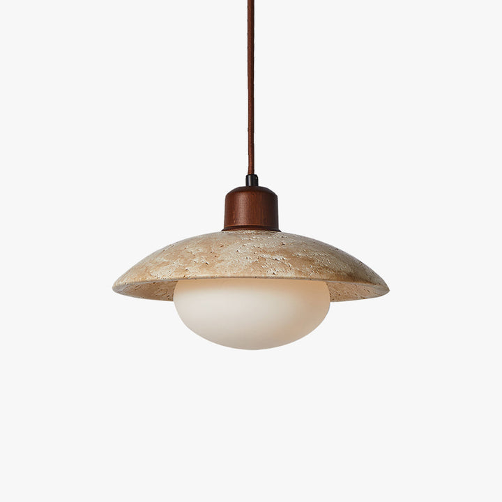 Valentina Wabi-sabi Retro Cerchio Vetro Roccia LED Lampade a Sospensione Sala da Pranzo