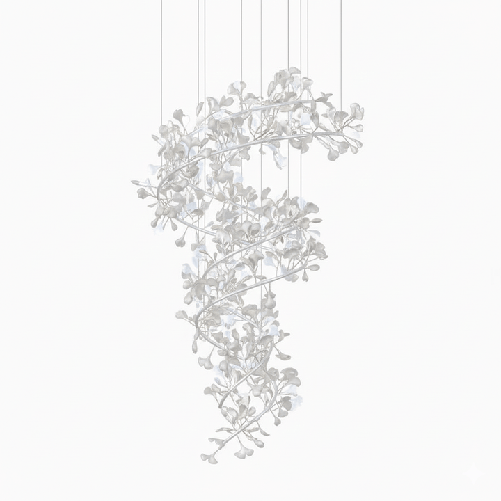Gingko Ring lampadario Ceramica per scale lusso