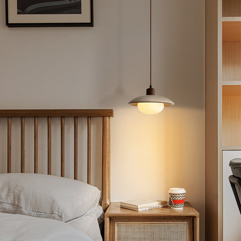 Valentina Wabi-sabi Retro Cerchio Vetro Roccia LED Lampade a Sospensione Sala da Pranzo