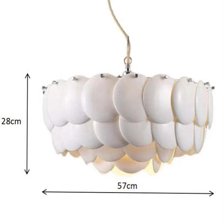 Arisha Bellissimo Moderno LED Germoglio Lampadari Bianco Arte Deco Foglia Ceramica Metallo Soggiorno/Camera da Letto