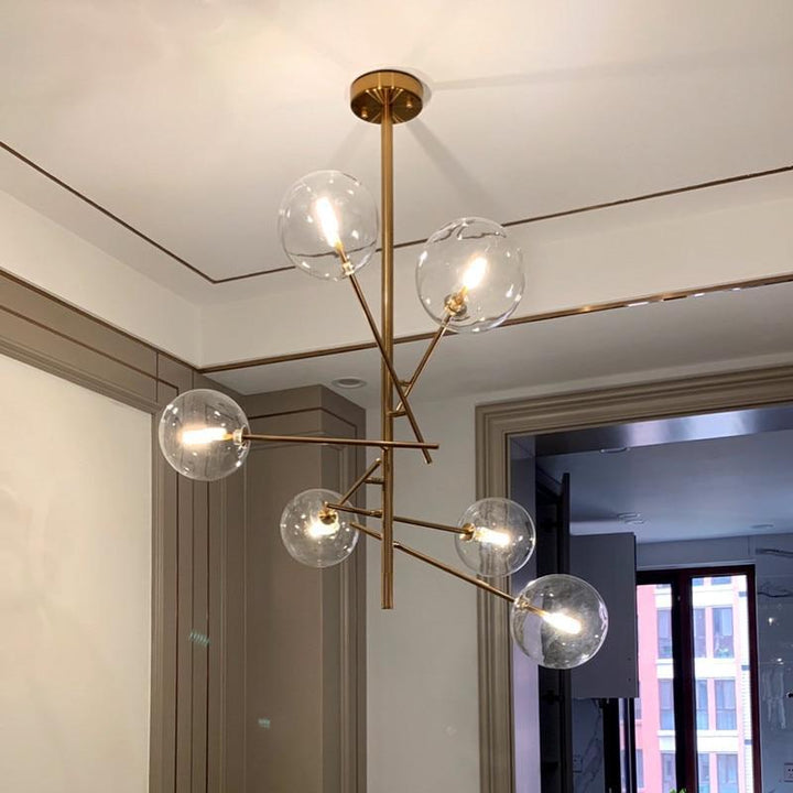 Nordic Lampada a Sospensione Vetro/Metallo Ramo Bolle Soggiorno/Sala da Pranzo Moderna