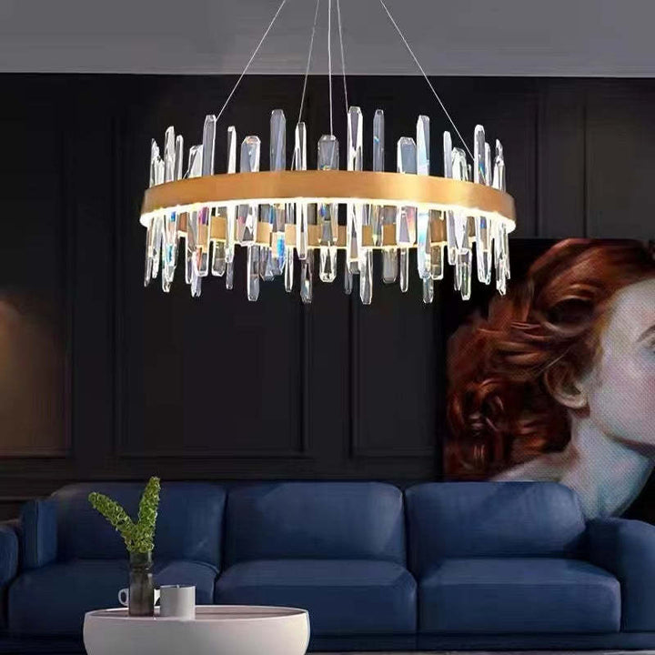 Kristy Moderno LED Lusso Lampadario Metallo Cristallo Soggiorno/Camera da Letto