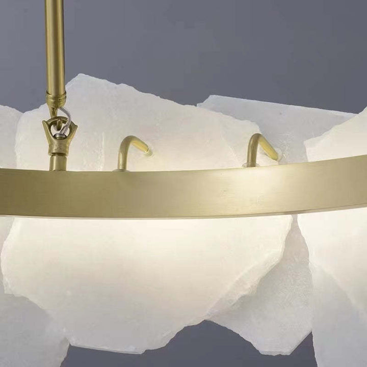 Kristy Moderna LED Lampada a Sospensione Metallo Marmo Oro Rotondo Soggiorno/Camera da Letto
