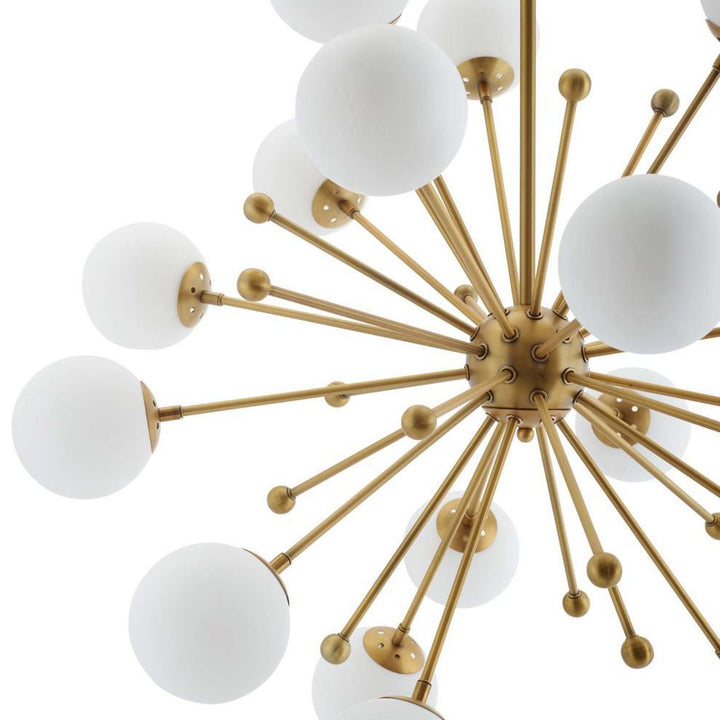 Caseraria lampadario ottone Esplosione sfere Opale