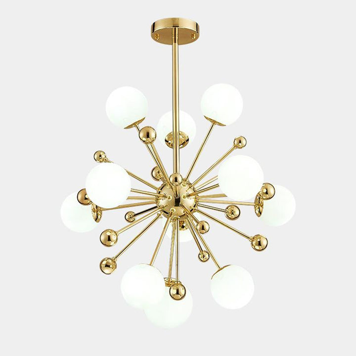Caseraria lampadario ottone Esplosione sfere Opale