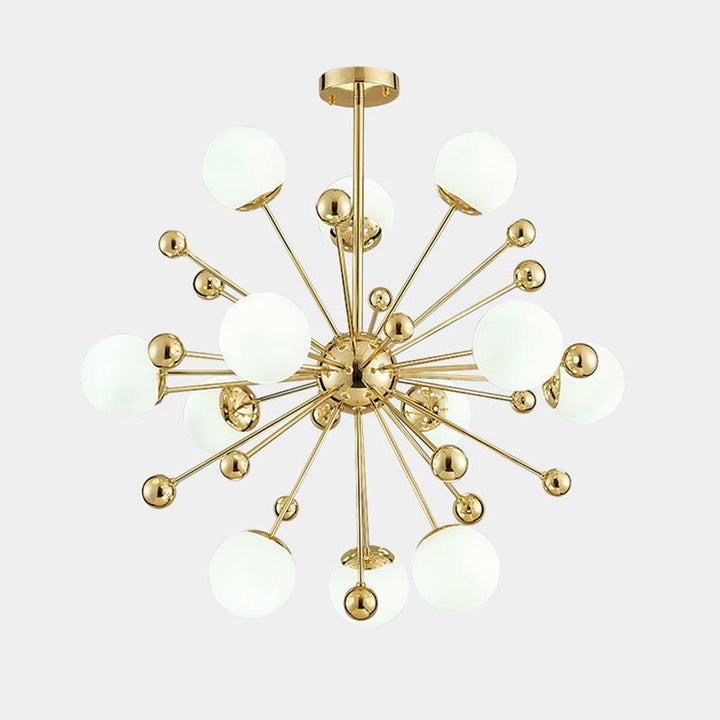 Caseraria lampadario ottone Esplosione sfere Opale