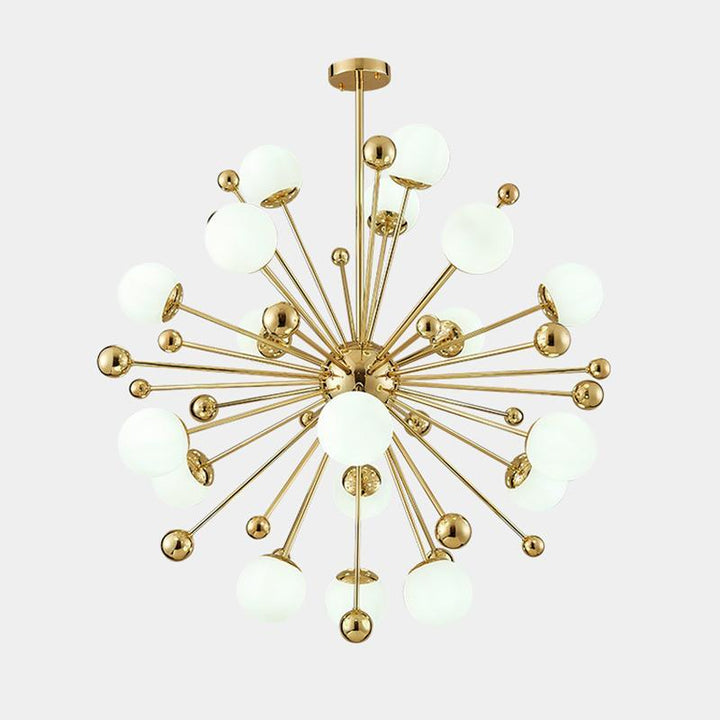 Caseraria lampadario ottone Esplosione sfere Opale