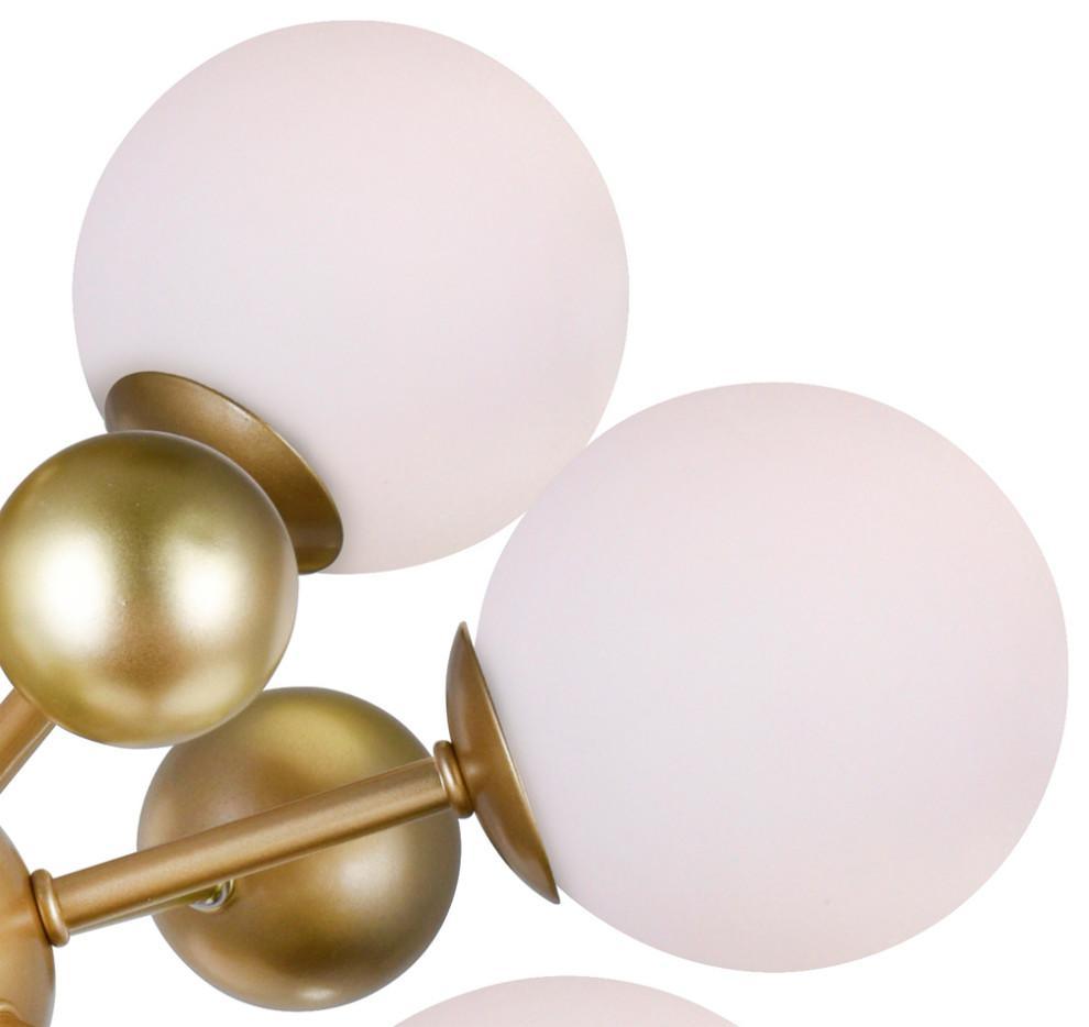 Caseraria lampadario ottone Esplosione sfere Opale
