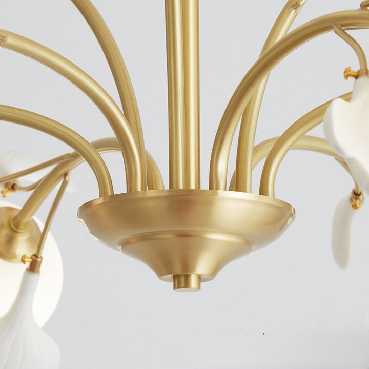 Olivia Lussi Fiore Metallo Vetro Lampadari Camera da letto Soggiorno