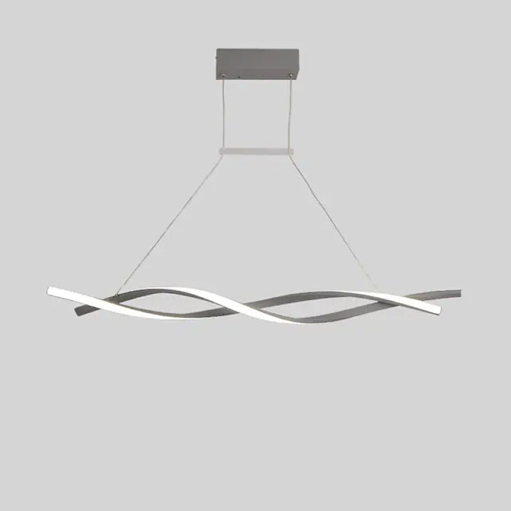 Arisha Lampada a Sospensione Metallo Nero/Grigio Curva Incrociata Moderna
