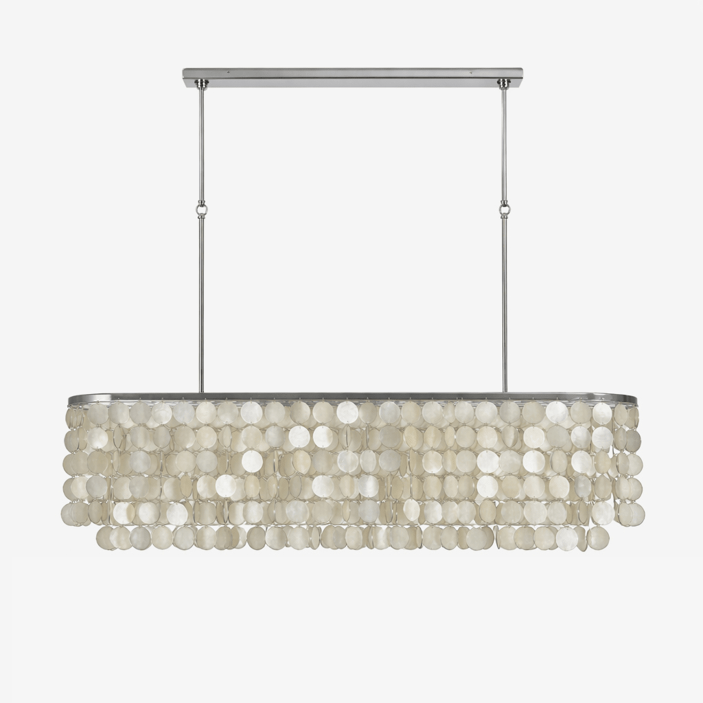 Eiric lampadario lineare in Guscio Naturale